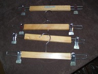 WIESZAKI DREWNIANO-STALOWE-UNIWERSALNE- 4 sztuki