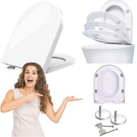 DESKA SEDESOWA WC WOLNOOPADAJĄCA MAREANI BIAŁA ANTYBAKTERYJNA WYPINANA