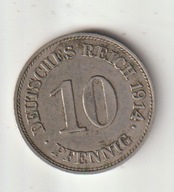 Niemcy-Cesarstwo 10 Pfennig 1914 E