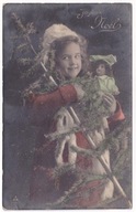 Dziewczynka z Lalką zabawka choinka ok.1914r. lalka