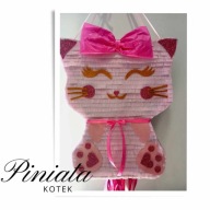 Piniata KOTEK RÓŻOWY KOT + kij gratis