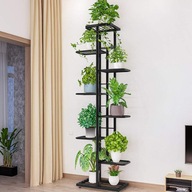 KWIETNIK STOJĄCY METALOWY 8 POZIOMWY PIĘTROWY STOJAK NA DONICZKI KWIATY LUX