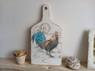 OBRAZEK DESKA DUŻA, KOGUT SHABBY CHIC RETRO