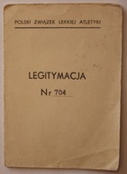 LEGITYMACJA - do Złotej Odznaki Honorowej - POLSKI ZWIĄZEK LEKKIEJ ATLETYKI