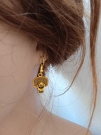 Kolczyki kosz i piłka do gry koszykówka