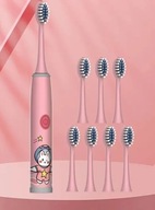 Elektryczna szczoteczka do zębów dla dzieci| Miękkie włosie| Różowa| AS