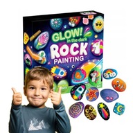 KAMIENIE DO MALOWANIA ZESTAW DLA DZIECI FARBY KREATYWNA ZABAWKA RĘKODZIEŁO