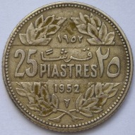 Liban 25 piastrów 1952