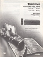 INSTRUKCJA OBSŁUGI WZMACNIACZ TECHNICS SU-A700KM2
