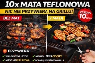 10x Mata Teflonowa do Grilla Nieprzywierająca Grill Wielorazowa 40x33