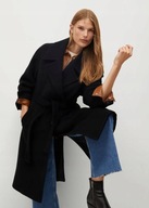 M ANGO PREMIUM 63% WEŁNA WŁOSKI PŁASZCZ OVERSIZE L JAK XL* PASEK DWURZĘDOWY