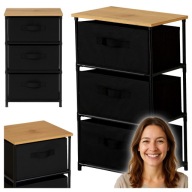 Regał Gotel 40 cm x 68 cm x 30 cm czarny