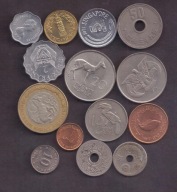 Orient - ciekawsze i starsze - miks - zestaw 14 monet