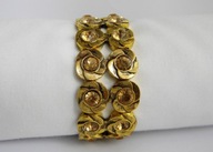 PIĘKNA BRANSOLETA MOSIĄDZ CYRKONIE