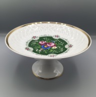 Porcelanowa patera sygnowana Bavaria - kwiaty - vinatge - 20 cm