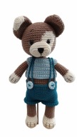 PIESEK miś szydełko maskotka zabawka prezent handmade amigurumi ręcznie