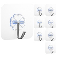 HACZYKI SAMOPRZYLEPNE WIESZAK HAK UCHWYT MOCNY WODOODPORNY KUCHENNY 8 SZT.