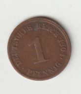 Niemcy-Cesarstwo 1 Pfennig 1904 J ladny stan