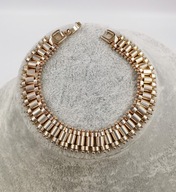 63470 BRANSOLETKA 18K POZŁACANA 21 CM 13 MM samo "złoto"