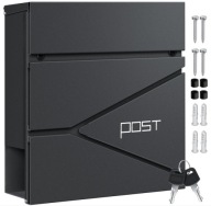 Skrzynka na listy z gazetnikiem KESSER czarny