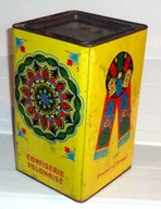 AGROS - stara duża puszka po landrynach .