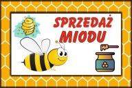 BANER PLANDEKA SPRZEDAŻ MIODU, MIÓD 100x50cm