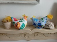 ZABAWNA KURA KWOKA DUŻA Z MATERIAŁU- DEKORACJA DOMU