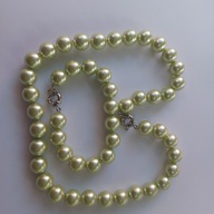 ZIELONE PERLY SHELL KOLIA BRANSOLETKA