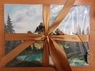 Obraz A4 diamentami malowane "Góry" wykonanych ręcznie - Finał WOŚP