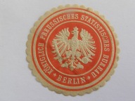 Niemcy - Prusy - Królewski Urząd Statystyczny w Berlinie - zalepka