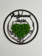 Prezent na Dzień Taty "Serce z chrobotkiem"