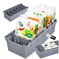 ORGANIZER NA PRZYPRAWY POJEMNIK Z PRZEGRODAMI DO KUCHNI DO SZAFKI