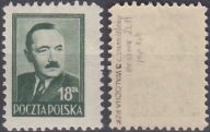 476** ciemnoszarozielony , pap. x2b , ZL 11 , gw.+opis Jerzy Walocha