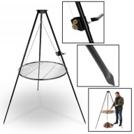 RUSZT DO GRILLA OKRĄGŁY NA OGNISKO TRÓJNÓG OGRODOWY BERDSEN 80 CM