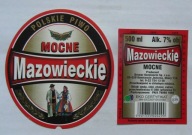 ETYKIETA PIWO POLSKIE MOCNE MAZOWIECKIE BROWAR KONSTANCIN + KONTRA