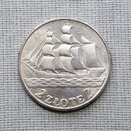 2RP 2 Złote Żaglowiec 1936, menniczy, zegarowy połysk