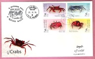 Tajlandia 2021, FDC 4zn. Bangkok, Rong Muang, fauna morska, kraby