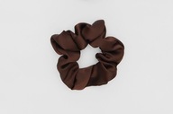 gumka frotka do włosów scrunchie satynowa XL duża brązowa czekoladowa NOWA