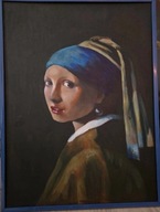Kopia obrazu " Dziewczyna z perłą " Johannes Vermeer akryl