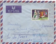 ZAMBIA -koperta lotnicza -obieg 1973 rok