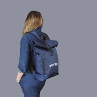 BORTEGO Plecak Roll Top Pojemny Wodoodporny Niebieski 25l Męski Damski