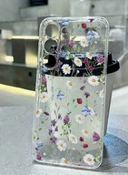 Etui Silikonowe Samsung a56 z Kwiatowym Wzorem – Ochronne, Przeźroczyste
