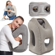 DMUCHANA PODUSZKA PODRÓŻNA NA SZYJĘ DO SAMOLOTU AUTA TURYSTYCZNA SZARA