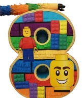 PINIATA URODZINOWA DOWOLNY NUMER CYFRA LEGO + kij gratis