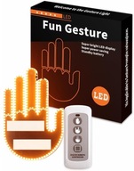 LAMPA LED SYGNALIZATOR GESTY RĘKA DŁOŃ SAMOCHODU ZNAK ŚRODKOWY PALEC PILOT