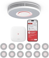 INTELIGENTNY CZUJNIK DYMU X-SENSE XS0B-MR121 12 CZUJNIKÓW ZE STACJĄ BAZOWĄ