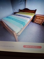 Piękne dębowe łóżko z szafkami