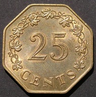 Malta 25 centów 1975 - stan 1/2