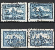 Niemcy Deutsches Reich 1924/30 rok Mi 365 Mi 440 DR Różne Odcienie Typy