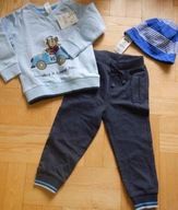 C&A bluza spodnie dres piesek w aucie 86 +Czapka